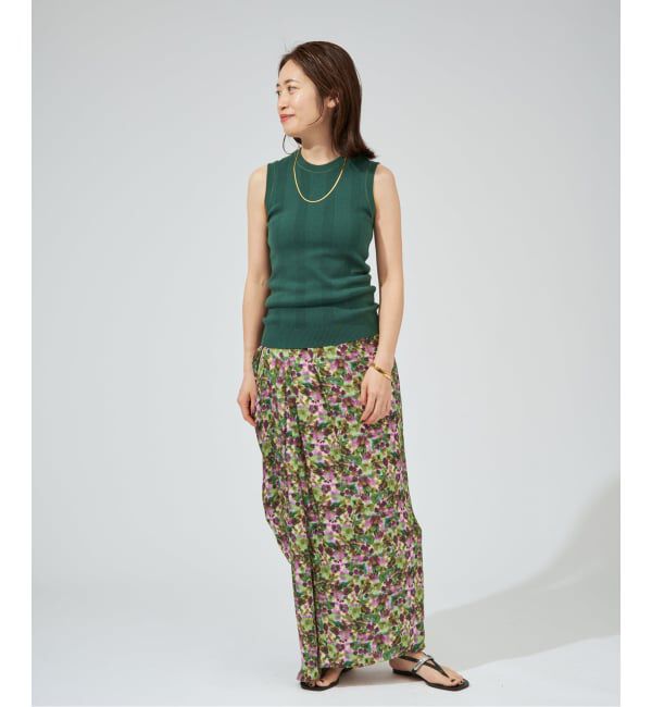 VERMEIL par iena「ランダムRIB ノースリーブプルオーバー」|ニット・セーター|