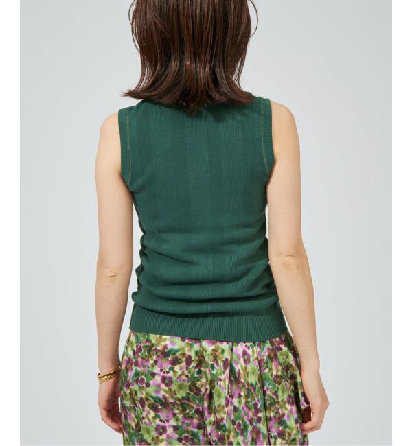 VERMEIL par iena「ランダムRIB ノースリーブプルオーバー」|ニット・セーター|