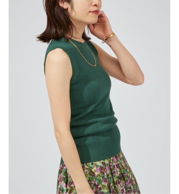 VERMEIL par iena「ランダムRIB ノースリーブプルオーバー」|ニット・セーター|