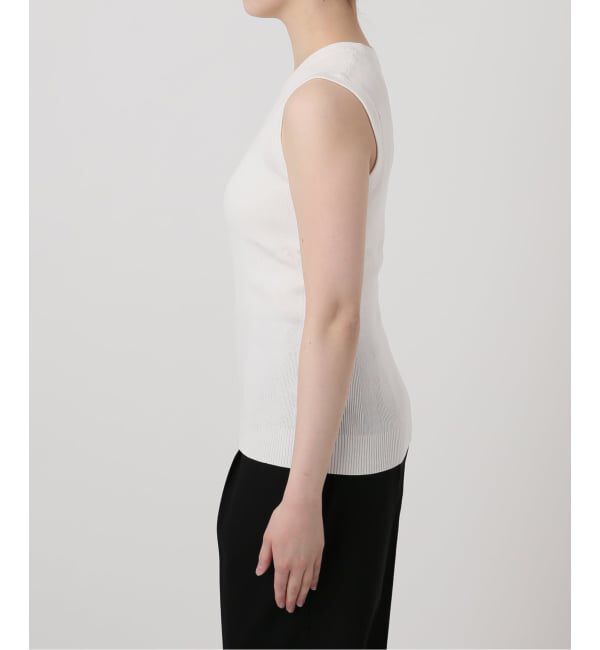 VERMEIL par iena「ランダムRIB ノースリーブプルオーバー」|ニット・セーター|