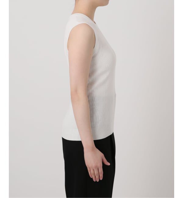 VERMEIL par iena「ランダムRIB ノースリーブプルオーバー」|ニット・セーター|