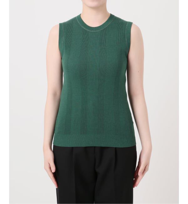 VERMEIL par iena「ランダムRIB ノースリーブプルオーバー」|ニット・セーター|