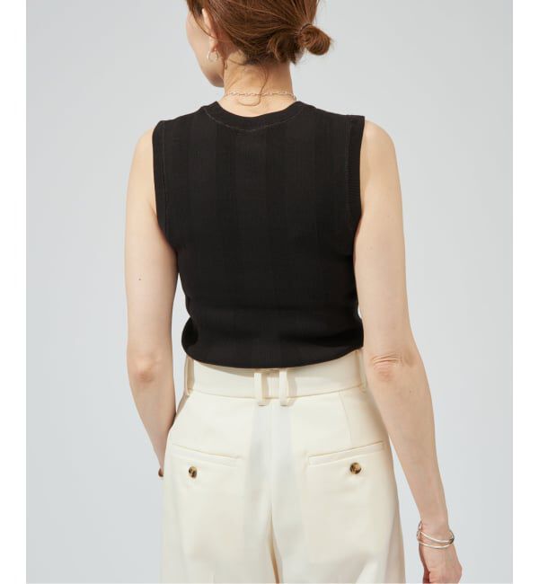 VERMEIL par iena「ランダムRIB ノースリーブプルオーバー」|ニット・セーター|