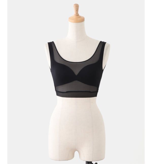 IENA LA BOUCLE「NICENICE MOMENT ナイスナイスモーメント MESH ブラ タンク NMM3-25S-012」|インナー|ブラック