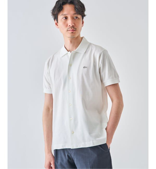 EDIFICE「《予約》LACOSTE(ラコステ) 別注 COOLMAX フルオープン 半袖ポロシャツ」|ポロシャツ|