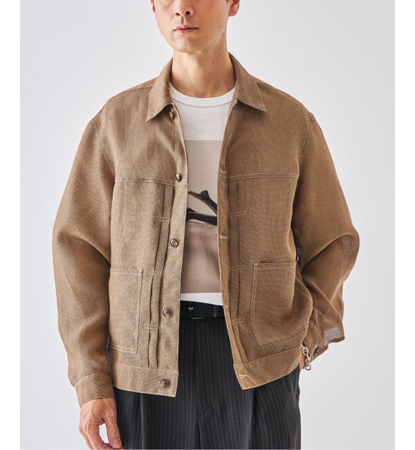 EDIFICE「LENO メッシュトラッカージャケット」|その他|キャメル