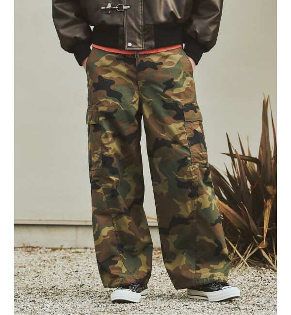 JOURNAL STANDARD「3D ミリタリー ジャングル ファティーグ 6ポケット カモ柄 パンツ」|カーゴ|