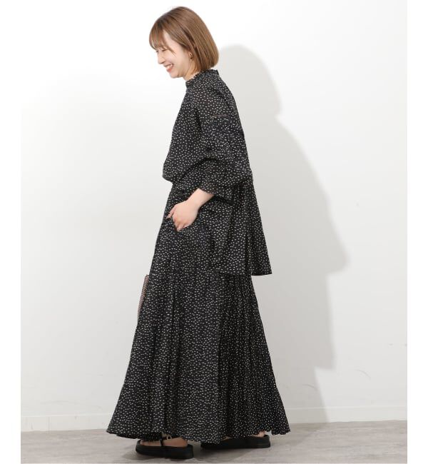 JOURNAL STANDARD relume「コットンボイルクリンクルタックフリルプルオーバー（ドット柄）」|シャツ・ブラウス|