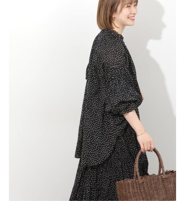 JOURNAL STANDARD relume「コットンボイルクリンクルタックフリルプルオーバー（ドット柄）」|シャツ・ブラウス|