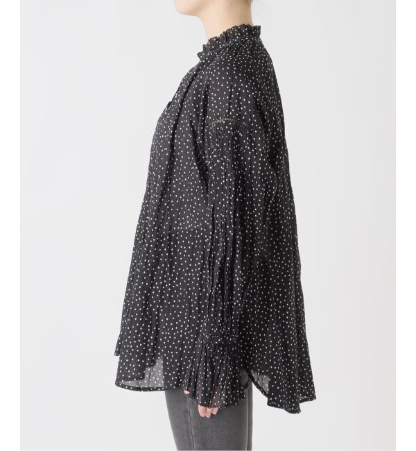 JOURNAL STANDARD relume「コットンボイルクリンクルタックフリルプルオーバー（ドット柄）」|シャツ・ブラウス|