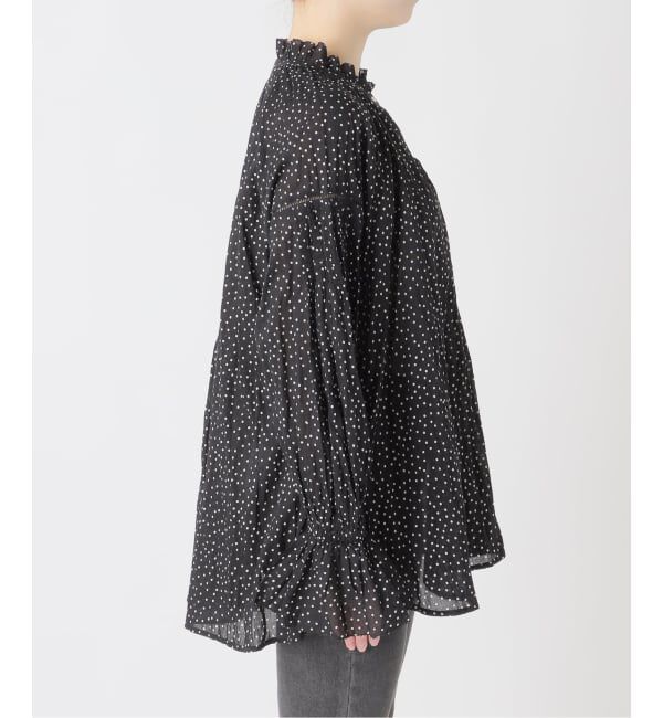JOURNAL STANDARD relume「コットンボイルクリンクルタックフリルプルオーバー（ドット柄）」|シャツ・ブラウス|