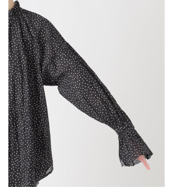 JOURNAL STANDARD relume「コットンボイルクリンクルタックフリルプルオーバー（ドット柄）」|シャツ・ブラウス|