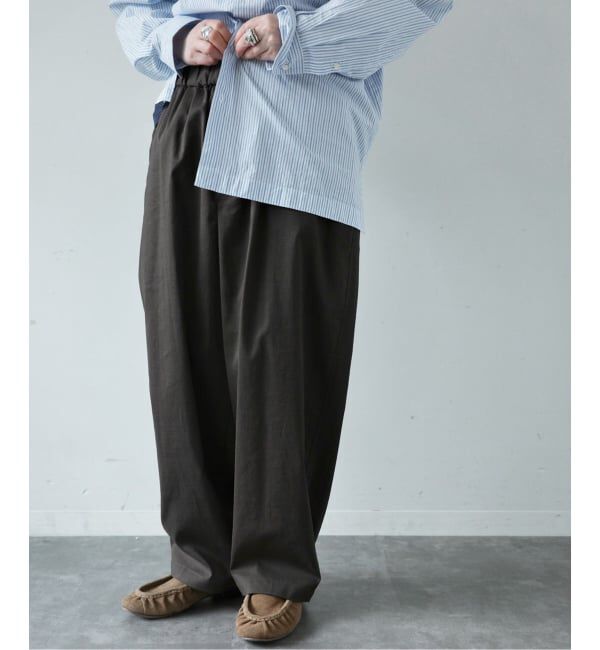 journal standard luxe「ラミートロピカル イージーパンツ」|スラックス|ブラウン B