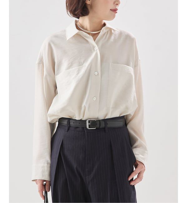 journal standard L'essage「ウォッシャブル シアーシャツ」|シャツ・ブラウス|ナチュラル