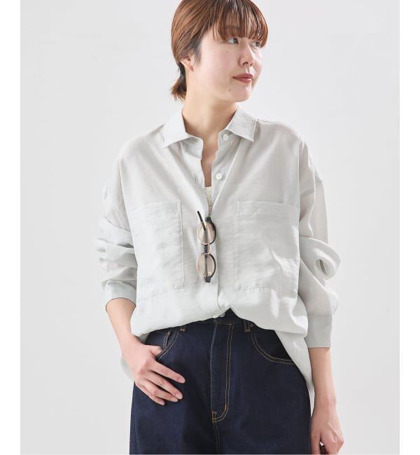 journal standard L'essage「ウォッシャブル シアーシャツ」|シャツ・ブラウス|