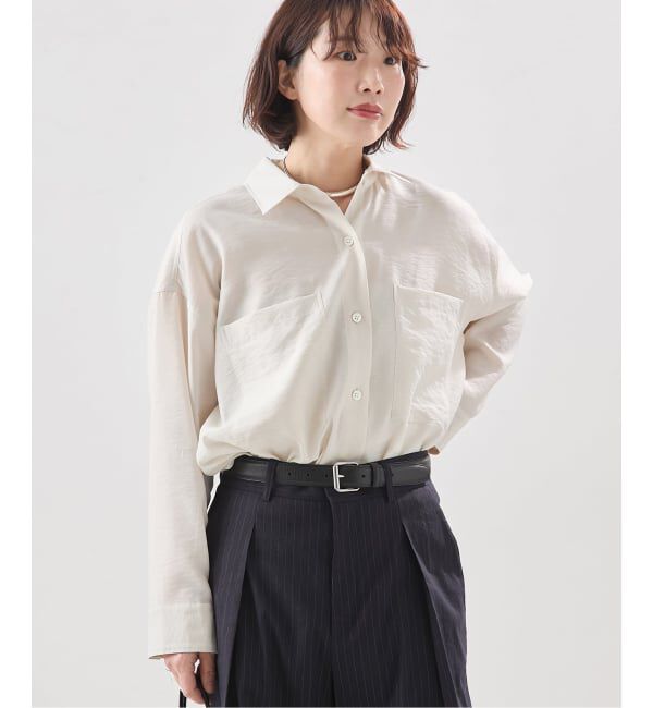journal standard L'essage「ウォッシャブル シアーシャツ」|シャツ・ブラウス|