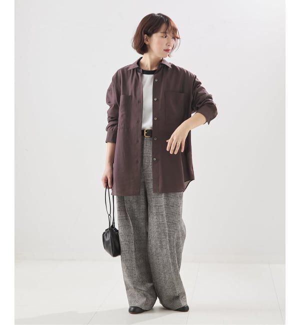 journal standard L'essage「ウォッシャブル シアーシャツ」|シャツ・ブラウス|