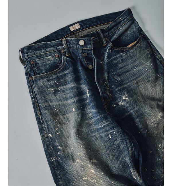 J.S.Homestead「J.S.Homestead / エイジングデニム ワイド 5ポケ ペイント」|デニム|