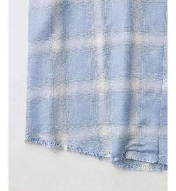 JOURNAL STANDARD relume「《予約》レーヨン アンカット フリンジ オンブレーチェック 半袖シャツ」|シャツ・ブラウス|