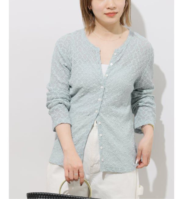 JOURNAL STANDARD relume「《予約》ストレッチラッセルレースクルーネックカーディガン」|カーディガン|