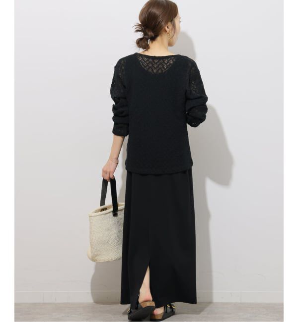 JOURNAL STANDARD relume「《予約》ストレッチラッセルレースクルーネックカーディガン」|カーディガン|