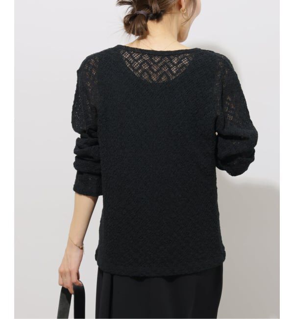 JOURNAL STANDARD relume「《予約》ストレッチラッセルレースクルーネックカーディガン」|カーディガン|