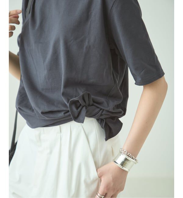 journal standard L'essage「アシンメトリーTシャツ」|Tシャツ・カットソー|グレー