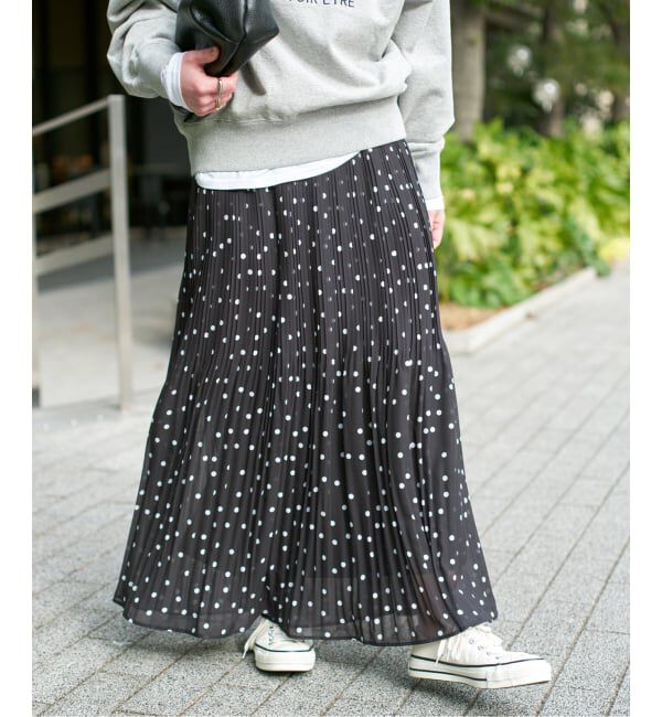 Spick and Span「《WEB限定 / 追加》ドットプリーツイージースカート」|スカート|