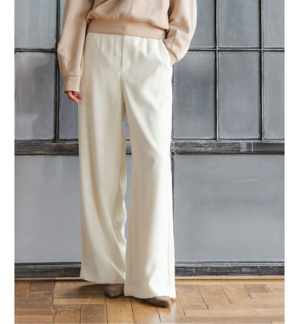 NOBLE「サイドラインピンタックパンツ」|スラックス|