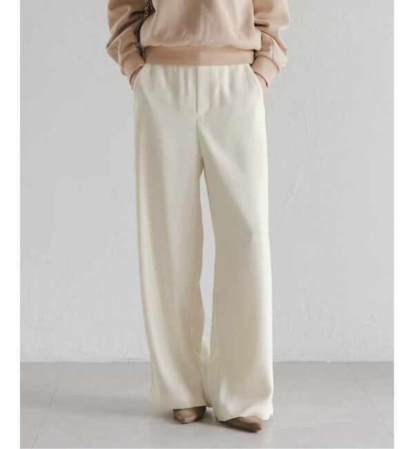 NOBLE「サイドラインピンタックパンツ」|スラックス|