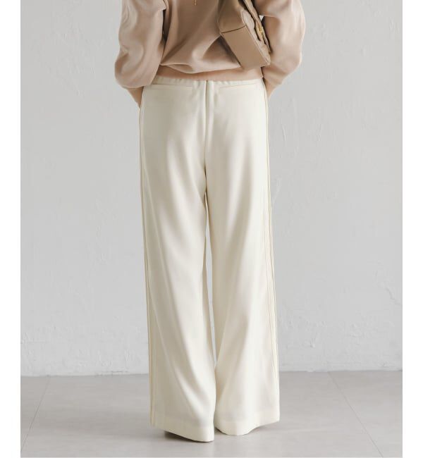 NOBLE「サイドラインピンタックパンツ」|スラックス|