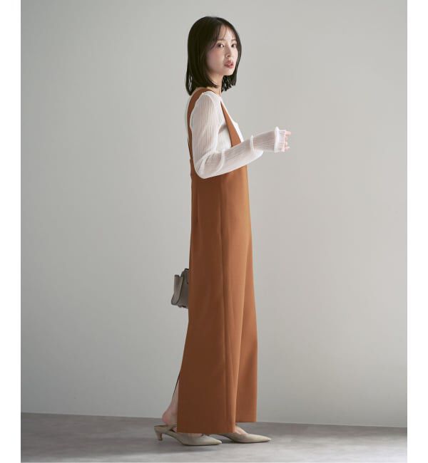 NOBLE「ラフィネダブルクロスソフトスクエアワンピース」|ワンピース|