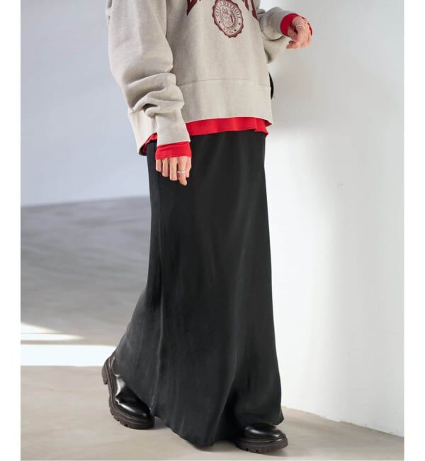 FRAMeWORK「≪洗える / 新色 / 追加≫シルキーキュプラバイアススカート」|スカート|