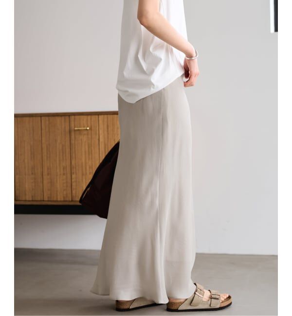 FRAMeWORK「≪洗える / 新色 / 追加≫シルキーキュプラバイアススカート」|スカート|