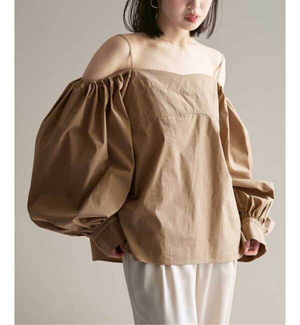 NOBLE「PROTAGONISTA/プロタゴニスタ オフショルダーボリュームスリーブブラウス」|シャツ・ブラウス|