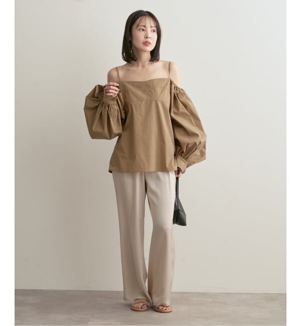 NOBLE「PROTAGONISTA/プロタゴニスタ オフショルダーボリュームスリーブブラウス」|シャツ・ブラウス|