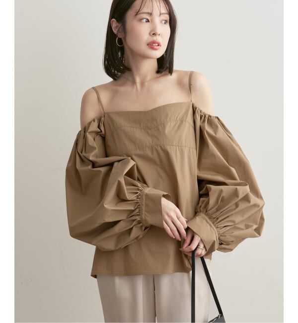 NOBLE「PROTAGONISTA/プロタゴニスタ オフショルダーボリュームスリーブブラウス」|シャツ・ブラウス|
