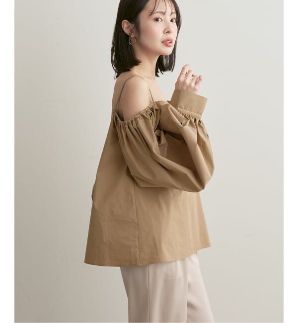 NOBLE「PROTAGONISTA/プロタゴニスタ オフショルダーボリュームスリーブブラウス」|シャツ・ブラウス|