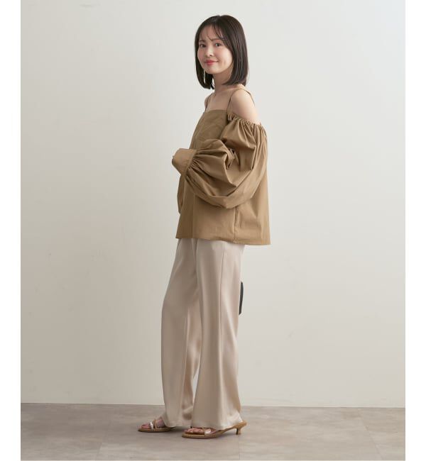 NOBLE「PROTAGONISTA/プロタゴニスタ オフショルダーボリュームスリーブブラウス」|シャツ・ブラウス|