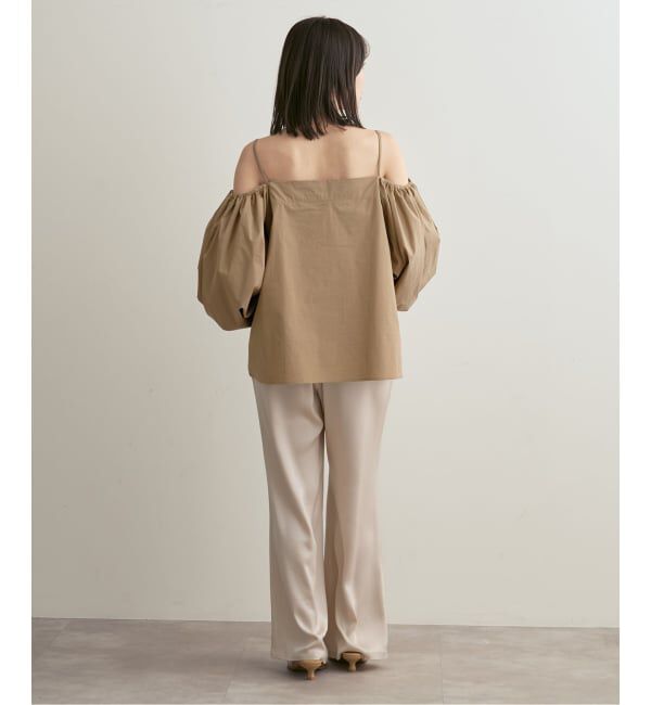 NOBLE「PROTAGONISTA/プロタゴニスタ オフショルダーボリュームスリーブブラウス」|シャツ・ブラウス|