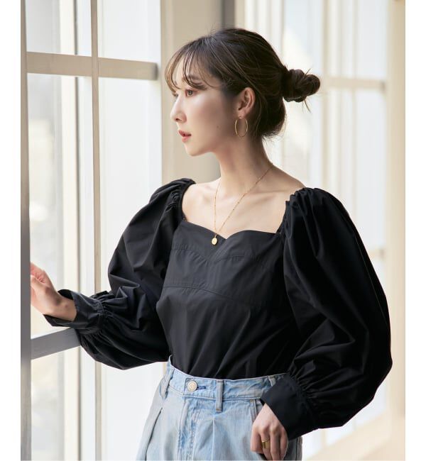 NOBLE「PROTAGONISTA/プロタゴニスタ オフショルダーボリュームスリーブブラウス」|シャツ・ブラウス|