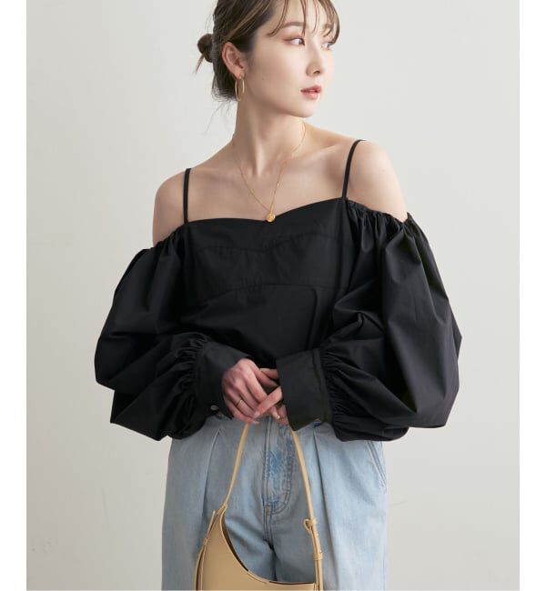 NOBLE「PROTAGONISTA/プロタゴニスタ オフショルダーボリュームスリーブブラウス」|シャツ・ブラウス|
