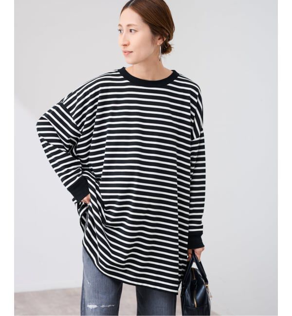 FRAMeWORK「≪WEB限定 / 追加≫ONIT 別注OVERSIZE BORDER LS」|Tシャツ・カットソー|