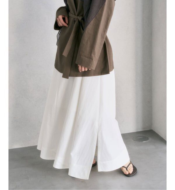 NOBLE「C/Nタイプライターサイドスリットフレアスカート」|スカート|