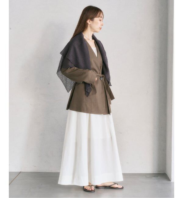 NOBLE「C/Nタイプライターサイドスリットフレアスカート」|スカート|