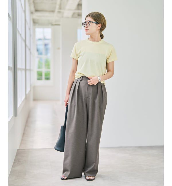 Spick and Span「《セットアップ可》ツイルストレッチタックパンツ」|スラックス|