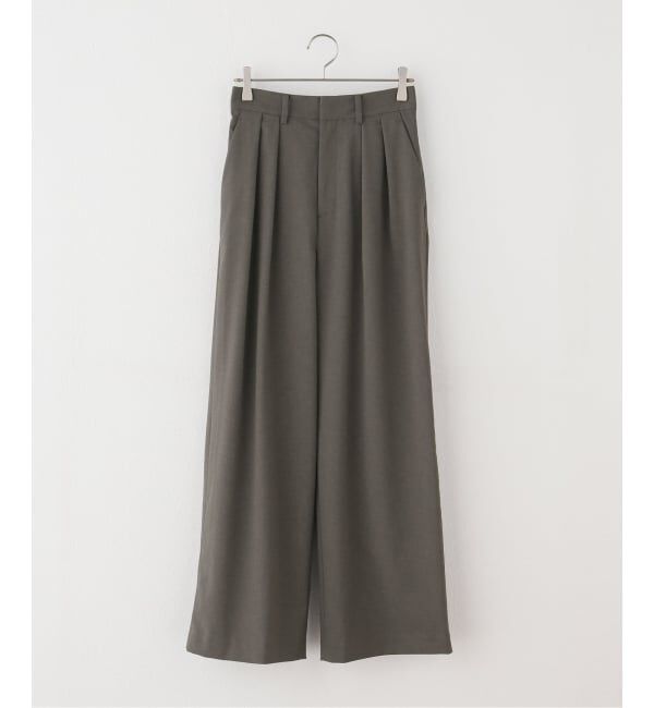 Spick and Span「《セットアップ可》ツイルストレッチタックパンツ」|スラックス|