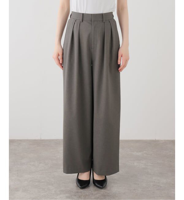 Spick and Span「《セットアップ可》ツイルストレッチタックパンツ」|スラックス|