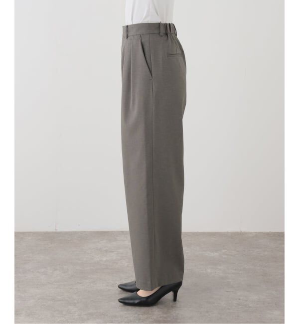 Spick and Span「《セットアップ可》ツイルストレッチタックパンツ」|スラックス|