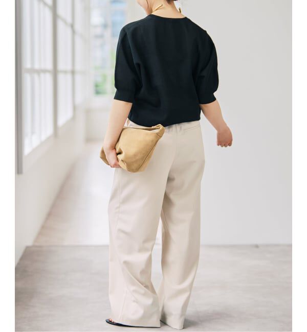 Spick and Span「《セットアップ可》ツイルストレッチタックパンツ」|スラックス|